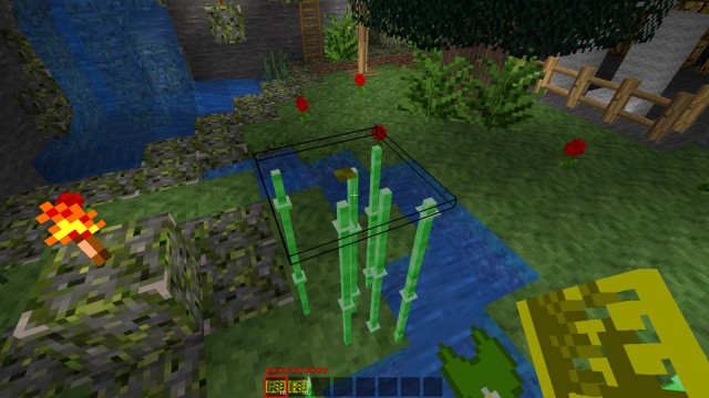 Zrzut ekranu obrazujący Plant Trimmera jako płaską tabliczkę | Minetest - Mod Plant Trimmer