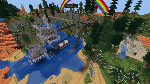 Minetestowe miasteczko autora | Minetest - Otwarty klon Minecraft