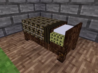 Papirusowe łóżko z góry | Minetest - Mod Papyrus Bed