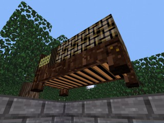 Papirusowe łóżko z dołu | Minetest - Mod Papyrus Bed